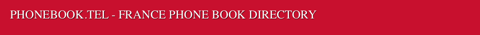  FRANCE PHONE BOOK INFORMATION